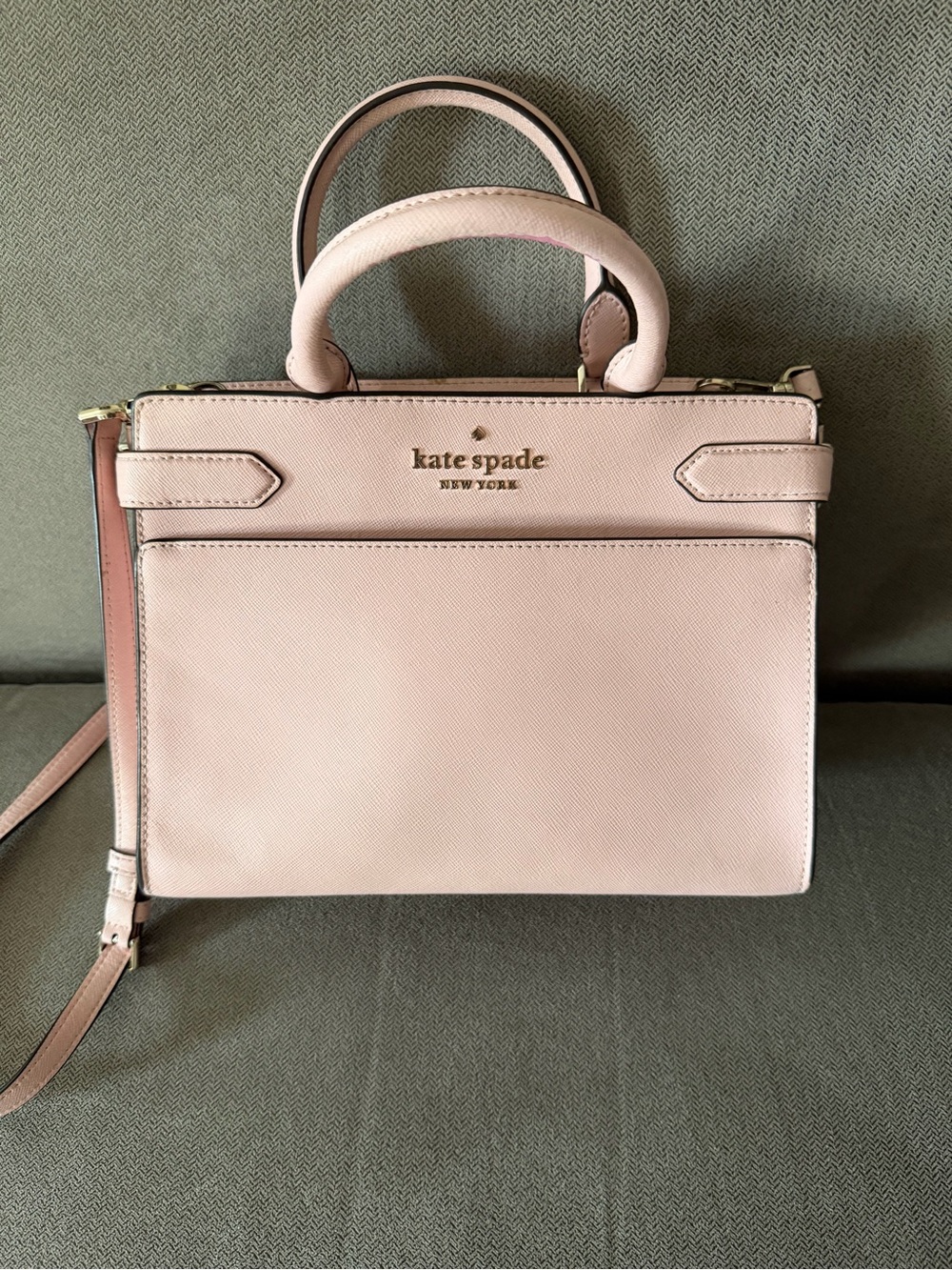 Kate Spade New York Staci Medium Satchel Blush Pink Saffiano Leather